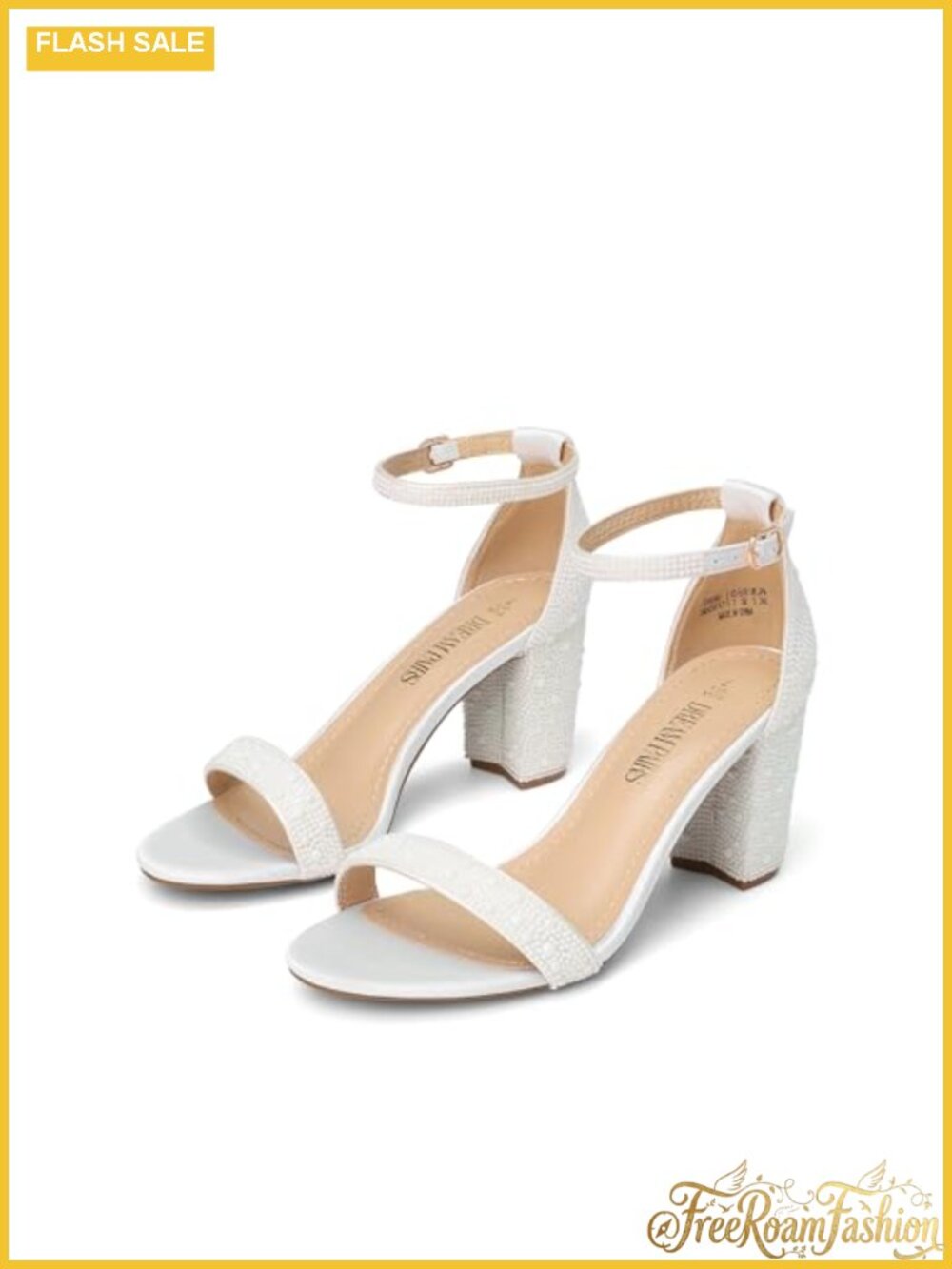 Women's 3-Inch Block Heel Sandals with Cushioned Latex Footbed